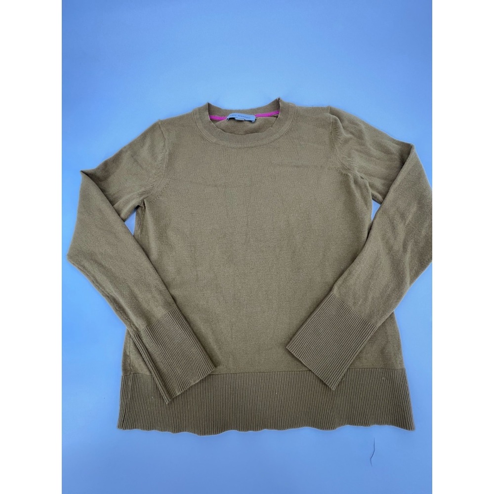 Free Assembly Sweater Womens Small Brown Ribbed Knit Warm Long Sleeve Crew Neck